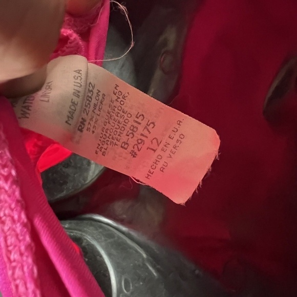 VTG La Blanca hot pink Gold one piece swim suit Barbiecore 12 - Picture 6 of 10